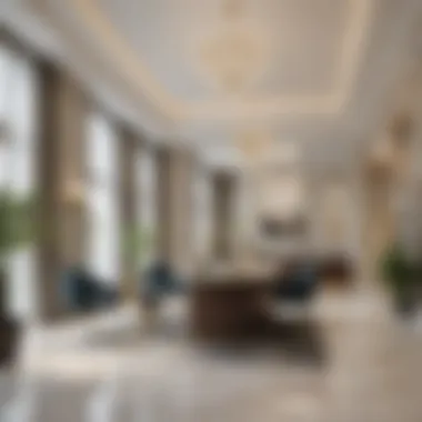 Luxurious Interior of the Sales Office Interior of the sales office featuring luxury design and customer engagement areas