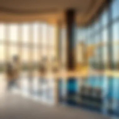 Amenities offered at Damac Paramount Tower D including pool and fitness area