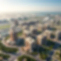 An aerial view of the luxurious Damac Properties developments in Dubai