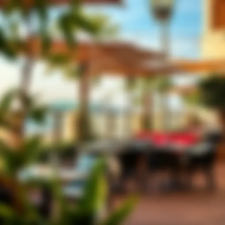 Charming Al Fresco Dining in Jumeirah Elegant outdoor dining setting in Jumeirah