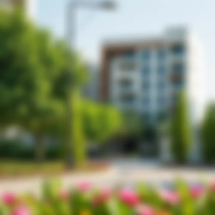 Residential Architecture in DIRC Al Nahda 2 Modern residential buildings in DIRC Al Nahda 2 with lush greenery