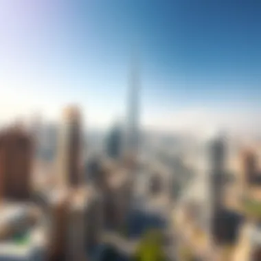 Aerial View of Downtown Dubai Aerial view of Downtown Dubai showcasing its skyline