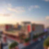 Architectural Marvel of Dragon Mart Panoramic view of Dragon Mart highlighting its architectural design