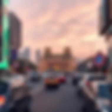 Accessibility Factors Around Dragon Mart Traffic flow around Dragon Mart indicating accessibility