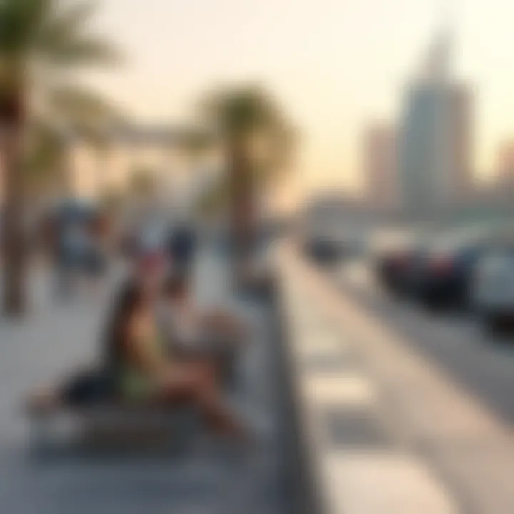 Vibrant leisure activities at Dubai Corniche