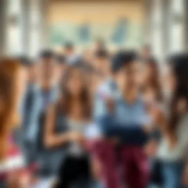 Diverse Student Engagement Diverse student body engaged in academic activities