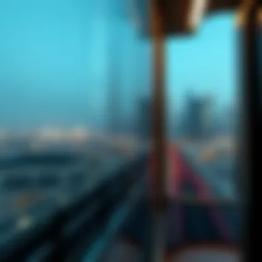 View of Dubai skyline from the metro