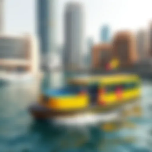 Dubai Water Taxi navigating through the creek