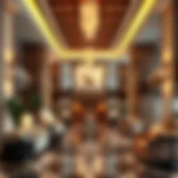 Luxurious lobby of Eagle Hotel