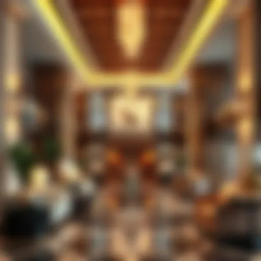 Luxurious lobby of Eagle Hotel