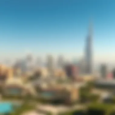 Breathtaking view of the skyline from Emaar Oasis