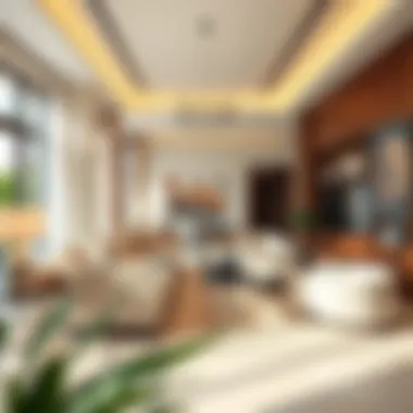 Spacious living room with elegant interior design