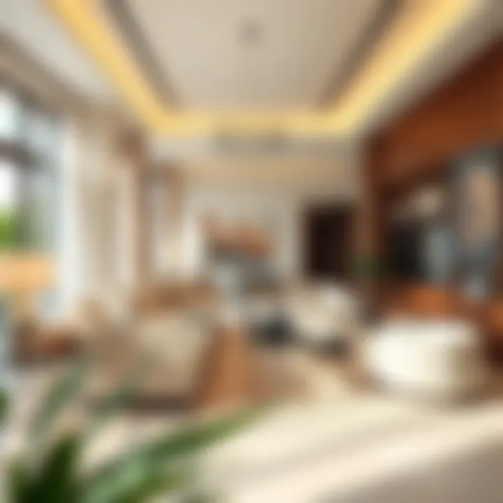 Spacious living room with elegant interior design