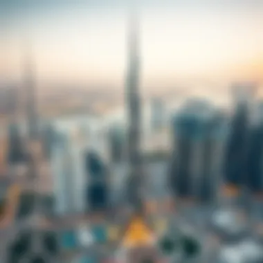 Bird's eye view of Dubai's skyline with Exchange Tower