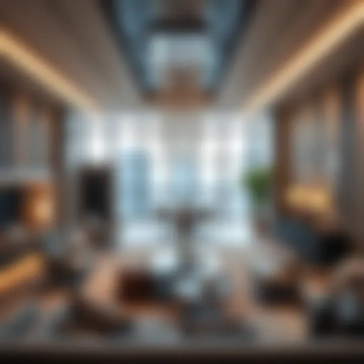 Interior design elements of the Exchange Tower