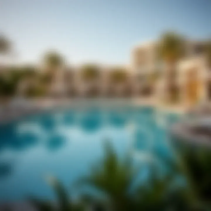 Luxurious amenities available in Dubai Hills Residence, including pools and parks