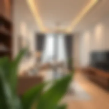 Charming Interior of a 1 BHK Unit Charming 1 BHK unit interior showcasing modern design