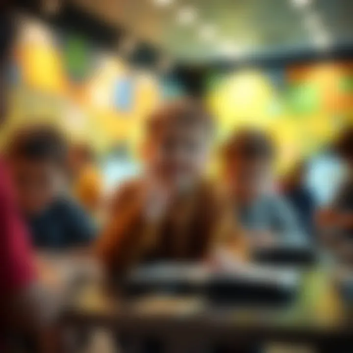 Children engaged in educational activities at an interactive museum