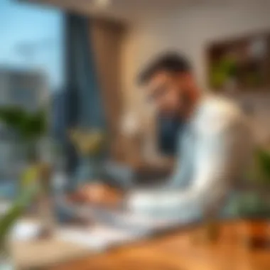 A financial planner analyzing budget options for renting in Dubai