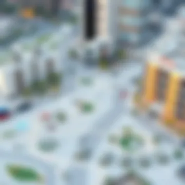 A map highlighting popular neighborhoods for 1BHK apartments in Dubai