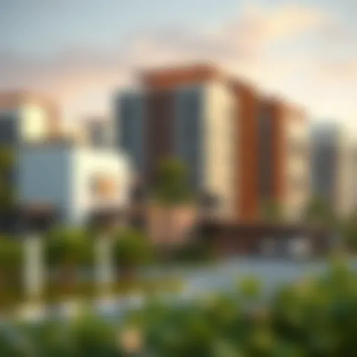 Scenic view of Al Barsha South showcasing modern architecture