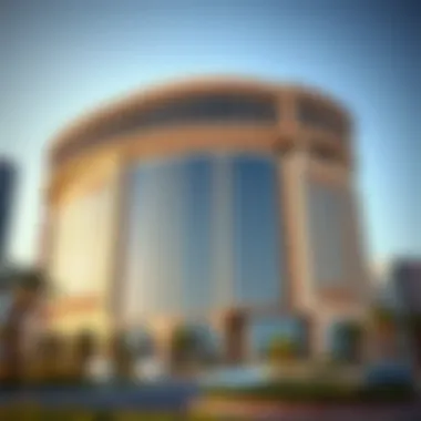 Stunning view of Al Fattan Plaza's architectural design