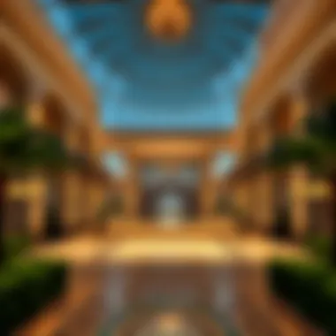 The luxurious entrance of Al Furjan Club showcasing its grandeur