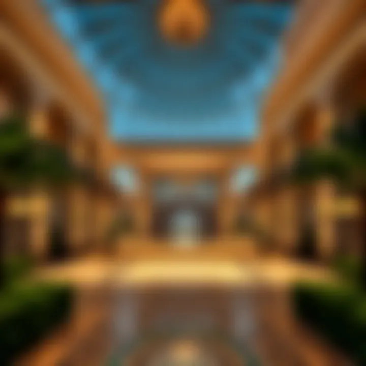 The luxurious entrance of Al Furjan Club showcasing its grandeur