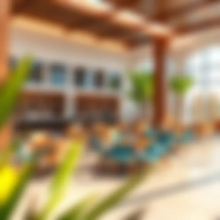 The vibrant social area within Al Furjan Club where residents gather