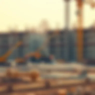 Modern Construction Practices in Dubai Construction site with modern equipment and skilled workers