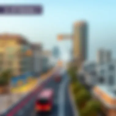 Map highlighting transport links and accessibility in Al Nahda 1