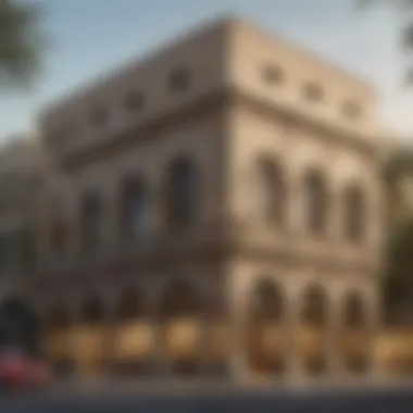 Historical Context of Al Razooqi Building Historical context surrounding Al Razooqi Building with vintage elements