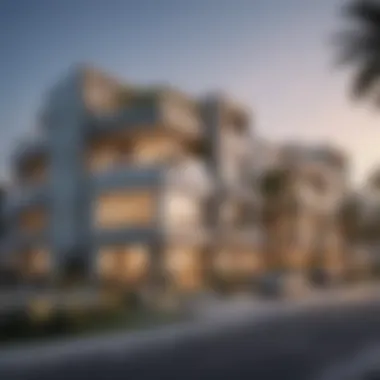 Modern residential buildings representing housing options in Al Yarmook