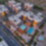 Stunning aerial view of Anya 2 showcasing its modern architecture