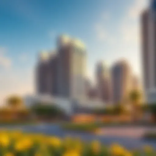 Stunning skyline of City Avenue showcasing modern architecture