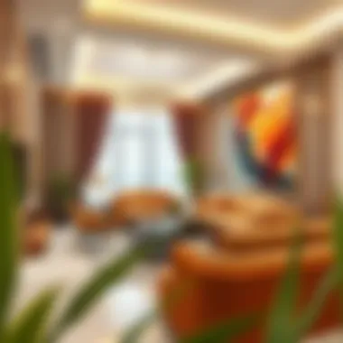 Vibrant interior of an apartment in Al Khail Gate emphasizing luxury living