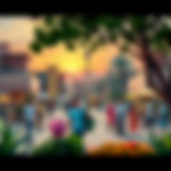 A vibrant community scene around Azizi Vista demonstrating the demographic appeal and lifestyle options.