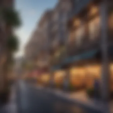 Commercial Vibrancy of Barjeel Street Vibrant commercial activities along Barjeel Street, illustrating the real estate dynamics
