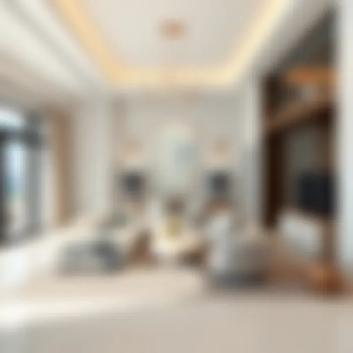 Luxurious interior design of a beach mansion