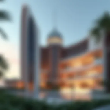 Modern architectural design of سيركل مول دبي