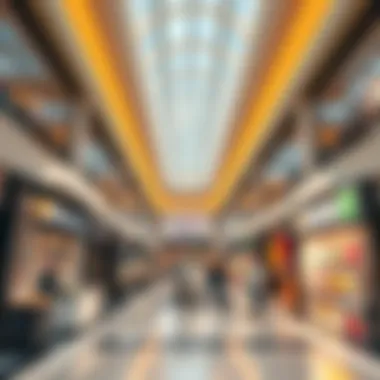 Inside view of a bustling mall with kiosks