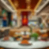 Elegant dining setup showcasing diverse cuisines at Nakheel Mall