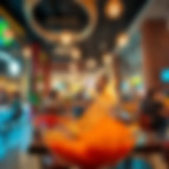 Vibrant ambiance of a local restaurant within Nakheel Mall