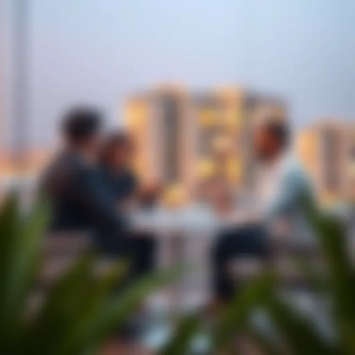 Feedback session with real estate clients