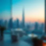 Luxury apartment showcasing Dubai skyline