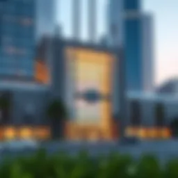 Architectural view of the DIFC Gate Building showcasing its modern design