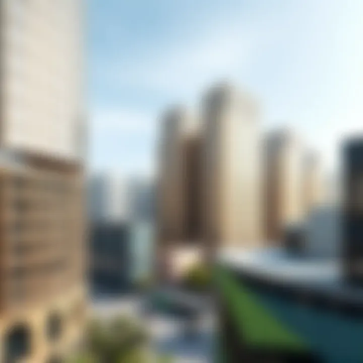 Urban Development Around the DIFC Gate Building Surrounding area of the DIFC Gate Building depicting urban development