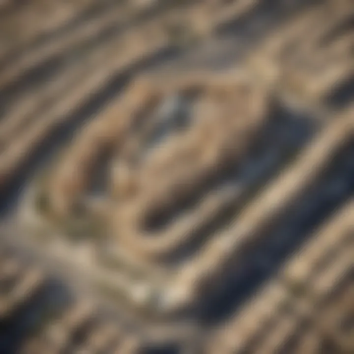 Aerial view of ديور ياس مول showcasing its unique architecture