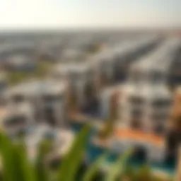 Aerial view of Al Nahda showcasing modern architecture