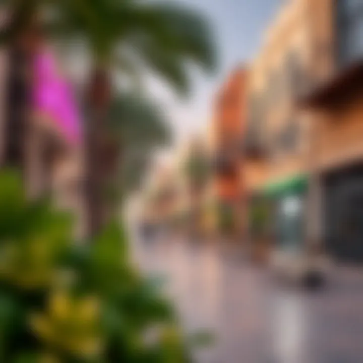 Street Scene in Al Nahda Vibrant street scene in Al Nahda highlighting local amenities